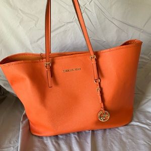 MK Orange Tote Bag